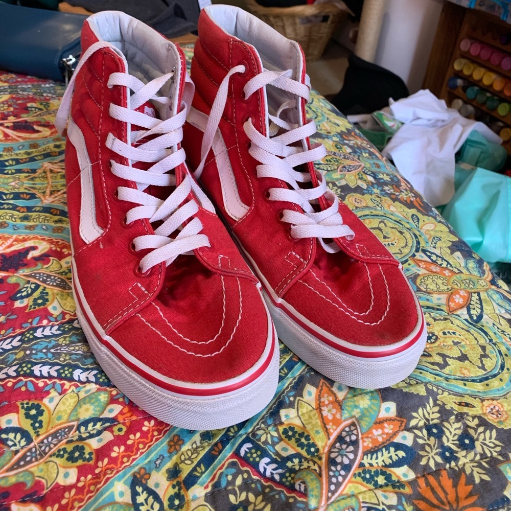 Red Hightop Vans